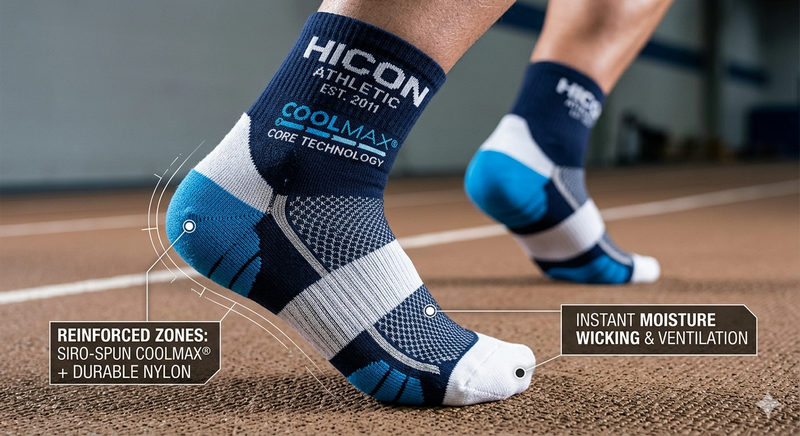 Mastering COOLMAX® Technology: How Hicon Overcomes Pilling and Durability Challenges in Performance Socks